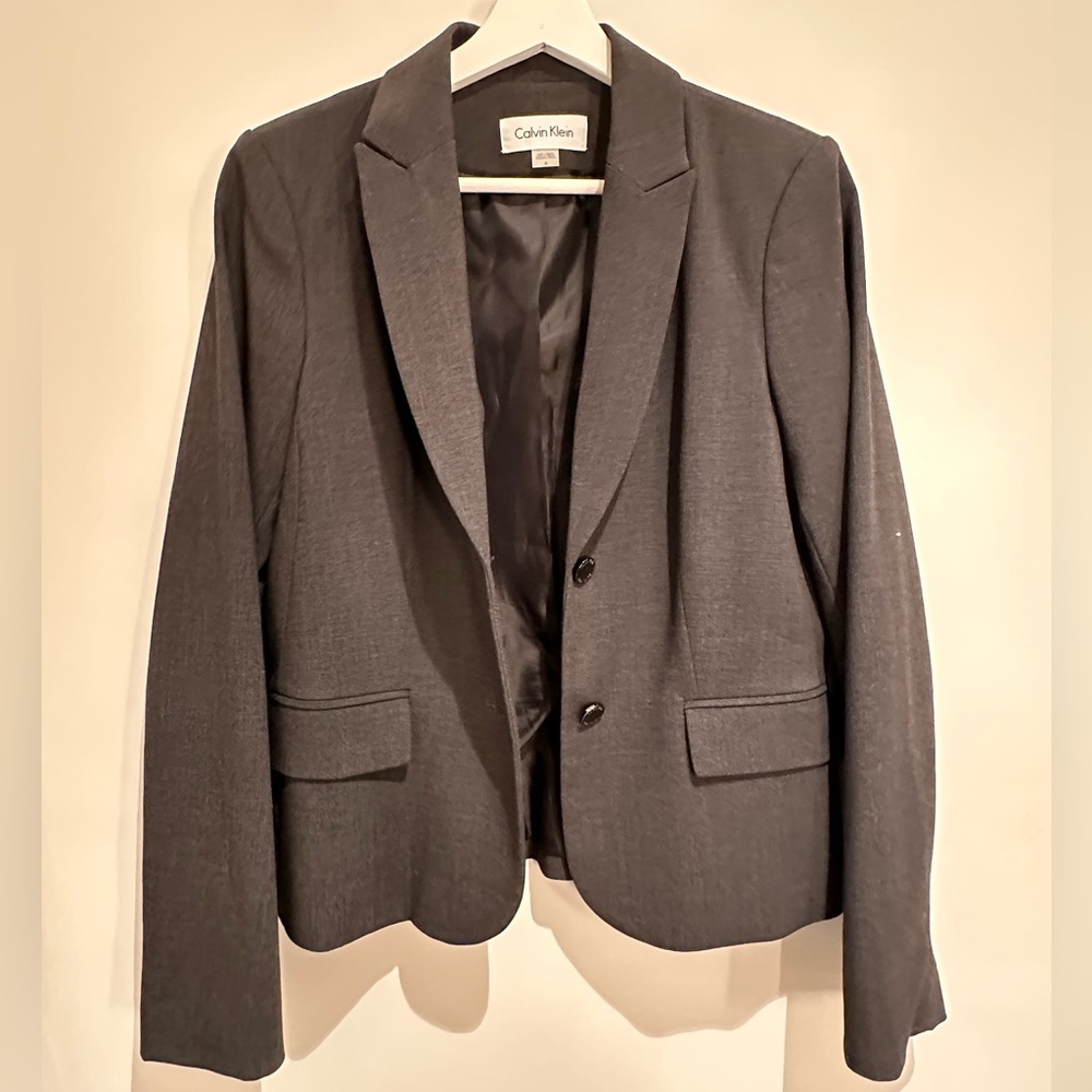 NWOT Grey Calvin Klein Formal Blazer (Womens 6)